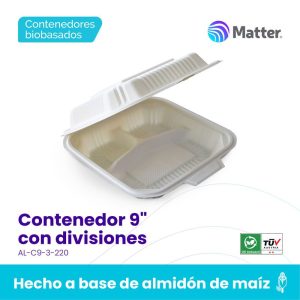 Contenedor 9" con Divisiones - Almidón de Maíz