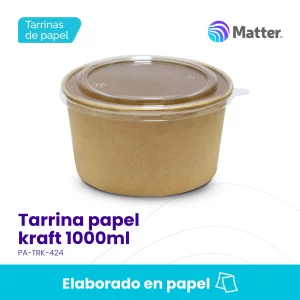 Tarrina Papel Kraft 1000ml
