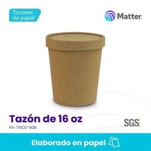 Tazón Papel Kraft de 16 oz